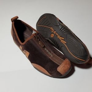 Merrell Barrado Leather zip walkig shoes new